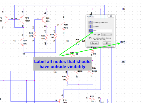 Label all nodes that should have outside visibility